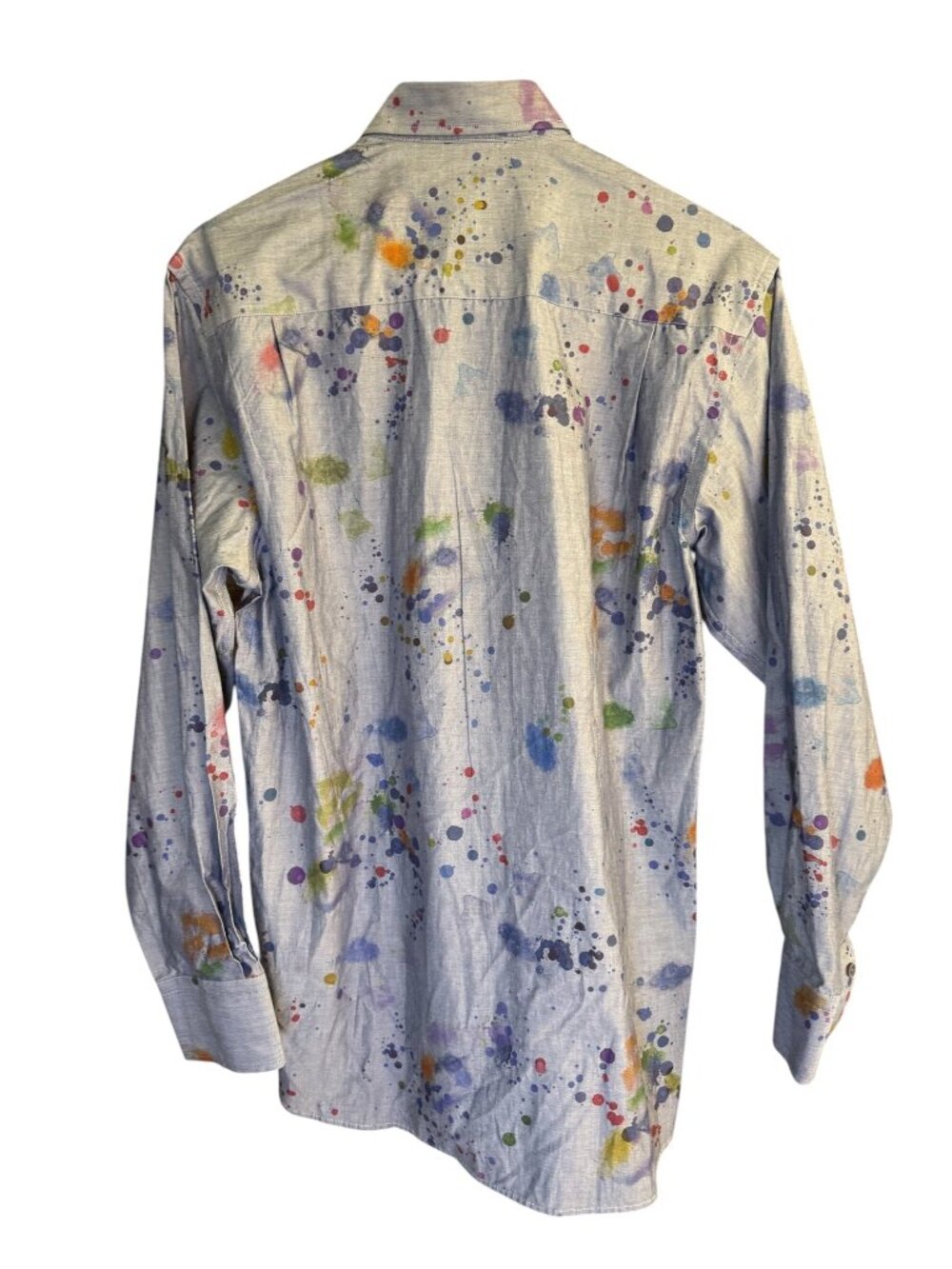 Visconti Signature Series Mens Button-Up Shirt Paint Splatter Pattern S Nwt — image 4 of 7